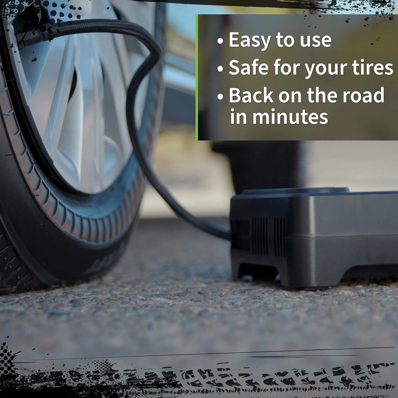 Slime 50122 Flat Tire Puncture Emergency Kit, Includes Sealant and Tire Inflator Pump, Analog, Suitable for Cars and Other Highway Vehicles, 10 Min Fix - Image 5
