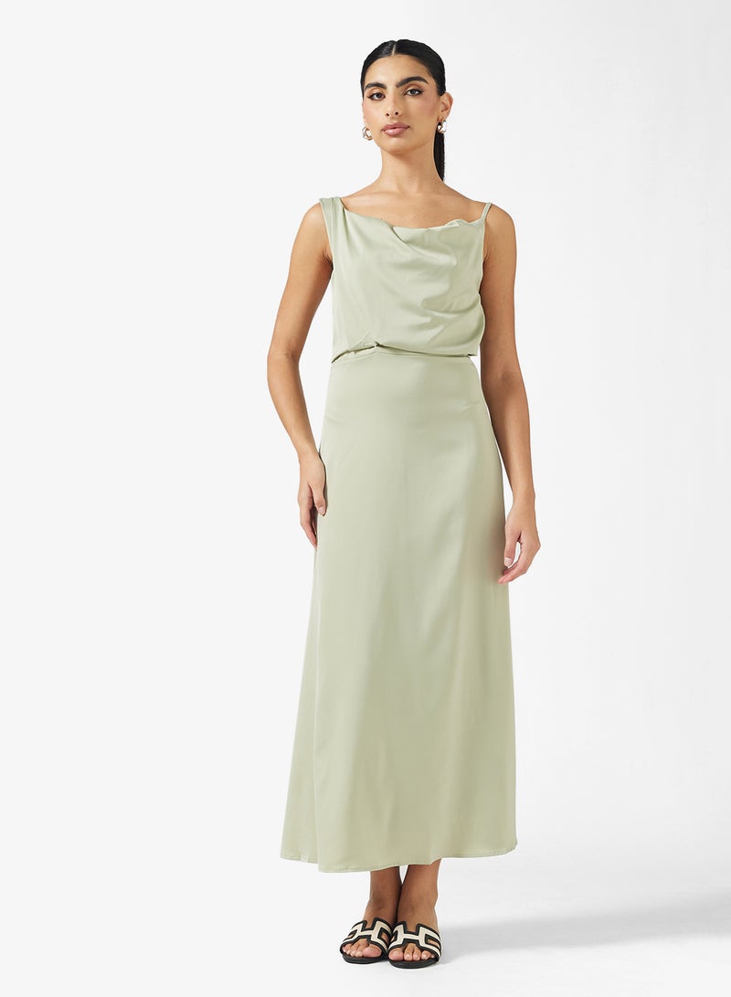 ELLA Draped Slip Dress - Image 4
