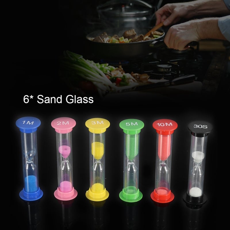 Sand Glass Timer: 1 Set High Quality Non-Toxic Plastic & Sand - Reusable Durable Hourglass for Home Office Kitchen Gaming Exercise Kids Room Decoration - Image 1