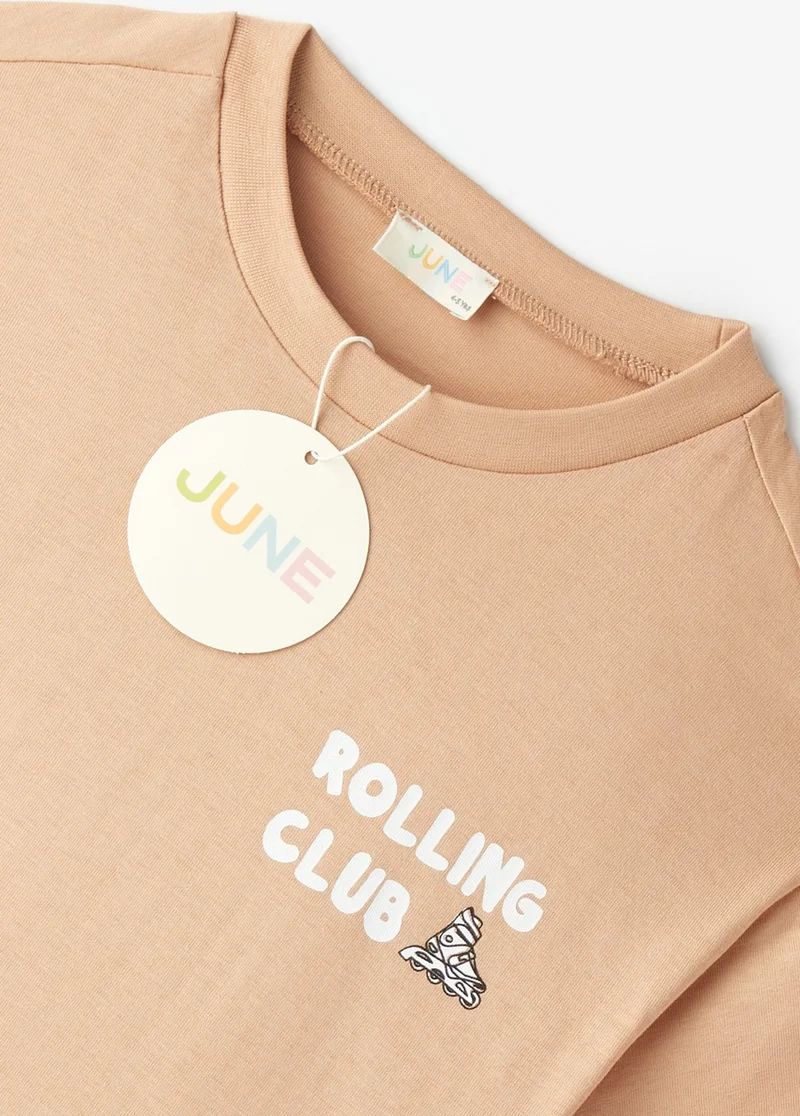 جون Boy Slogan Shorts Set