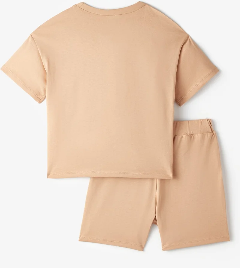 جون Boy Slogan Shorts Set