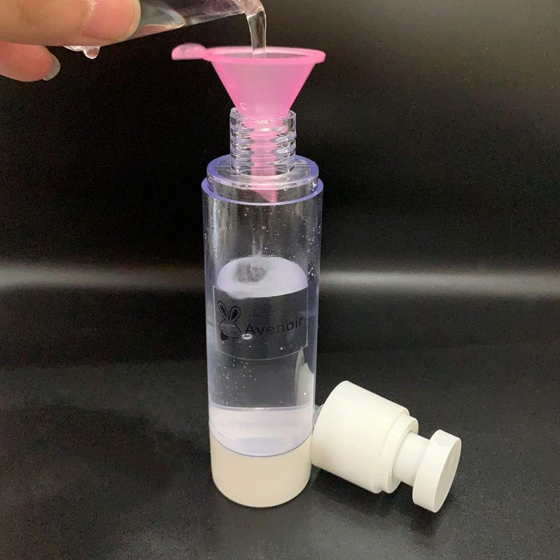 Avenoir Refillable Cosmetic Containers Funnels, Funnels for Filling Bottles of Lotion, Water, Essential Oils, Lotions, Shampoo, Conditions, Cleaning Products, 3 Pink - Image 2