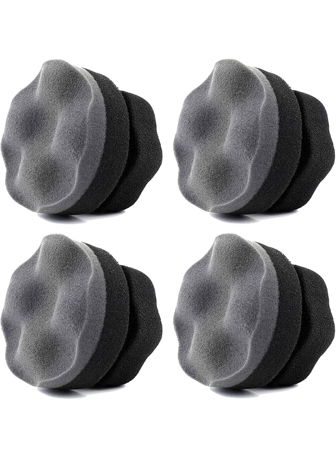 Khazna Pro Tire Hex Grip Applicator, Reusable Tire Shine Applicator Dressing Pad Car Cleaning Supplies After Car Wash Tire Cleaner For Vinyl Rubber & Trim Accessories Wheel Cleaner Rim, (4 Pack)  - Image 1