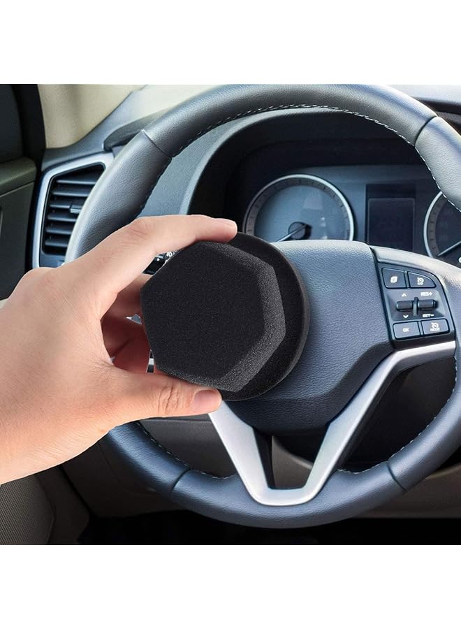 Khazna Pro Tire Hex Grip Applicator, Reusable Tire Shine Applicator Dressing Pad Car Cleaning Supplies After Car Wash Tire Cleaner For Vinyl Rubber & Trim Accessories Wheel Cleaner Rim, (4 Pack)  - Image 3