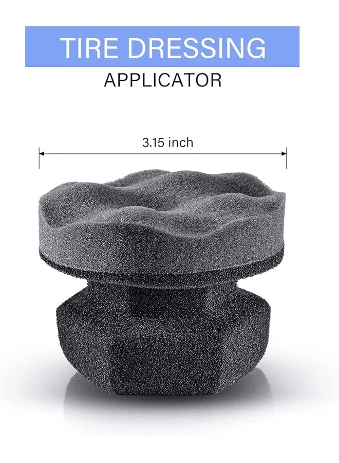 Khazna Pro Tire Hex Grip Applicator, Reusable Tire Shine Applicator Dressing Pad Car Cleaning Supplies After Car Wash Tire Cleaner For Vinyl Rubber & Trim Accessories Wheel Cleaner Rim, (4 Pack)  - Image 5