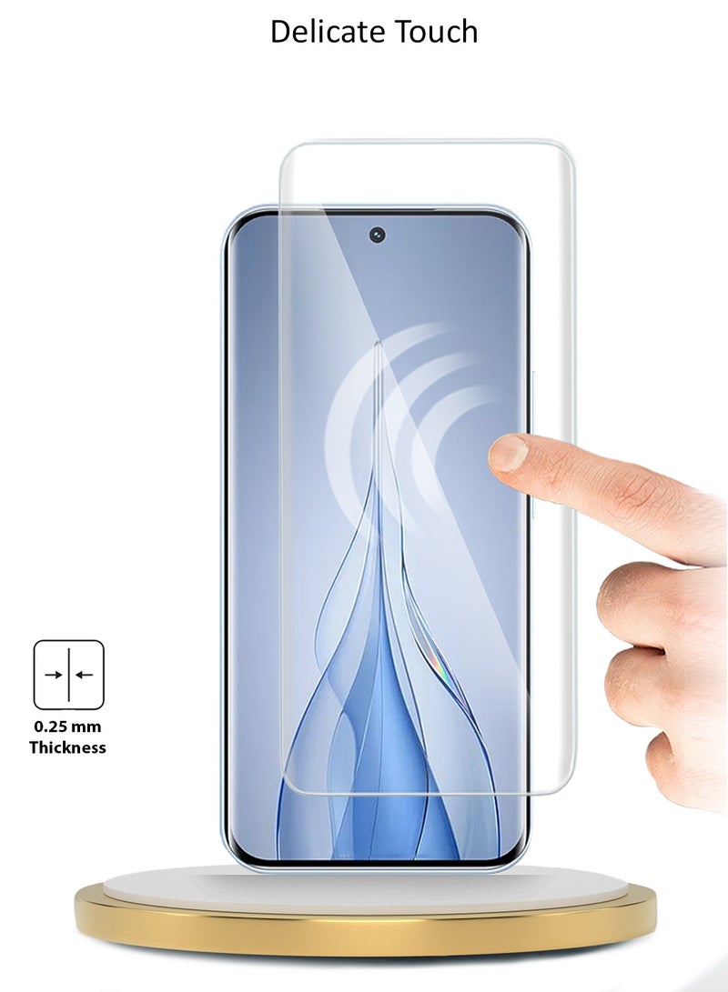 Wtech Tecno Pova Slim 5G 2025 Premium Curved Edges UV Full Glue Full Cover Tempered Glass Screen Protector (MSGUCN) - Clear - Image 5