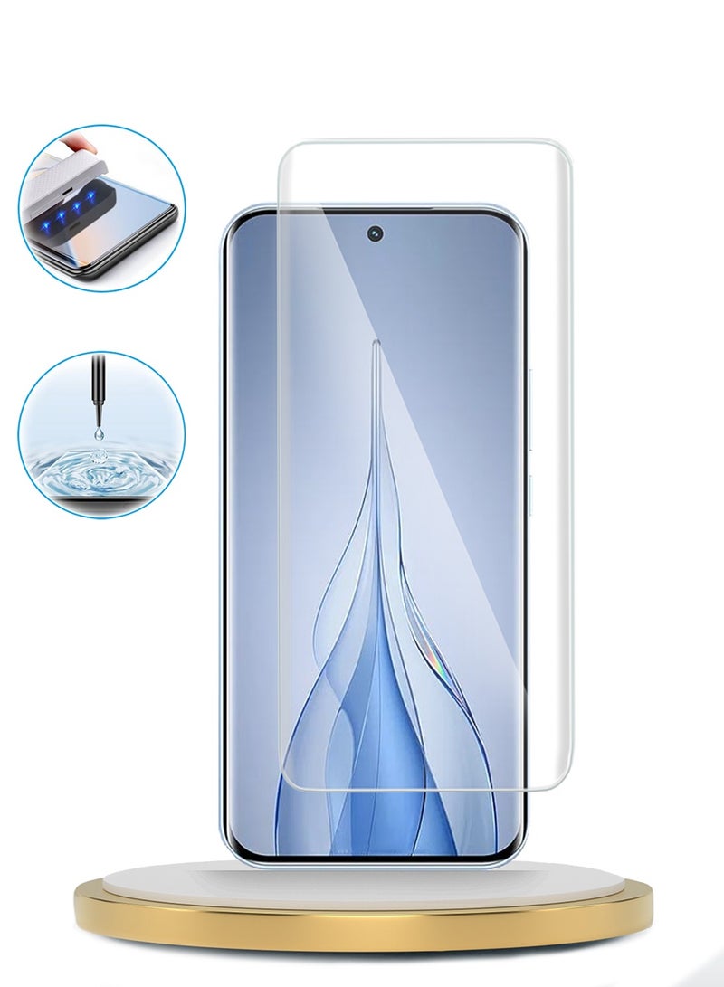 Wtech Tecno Pova Slim 5G 2025 Premium Curved Edges UV Full Glue Full Cover Tempered Glass Screen Protector (MSGUCN) - Clear - Image 3
