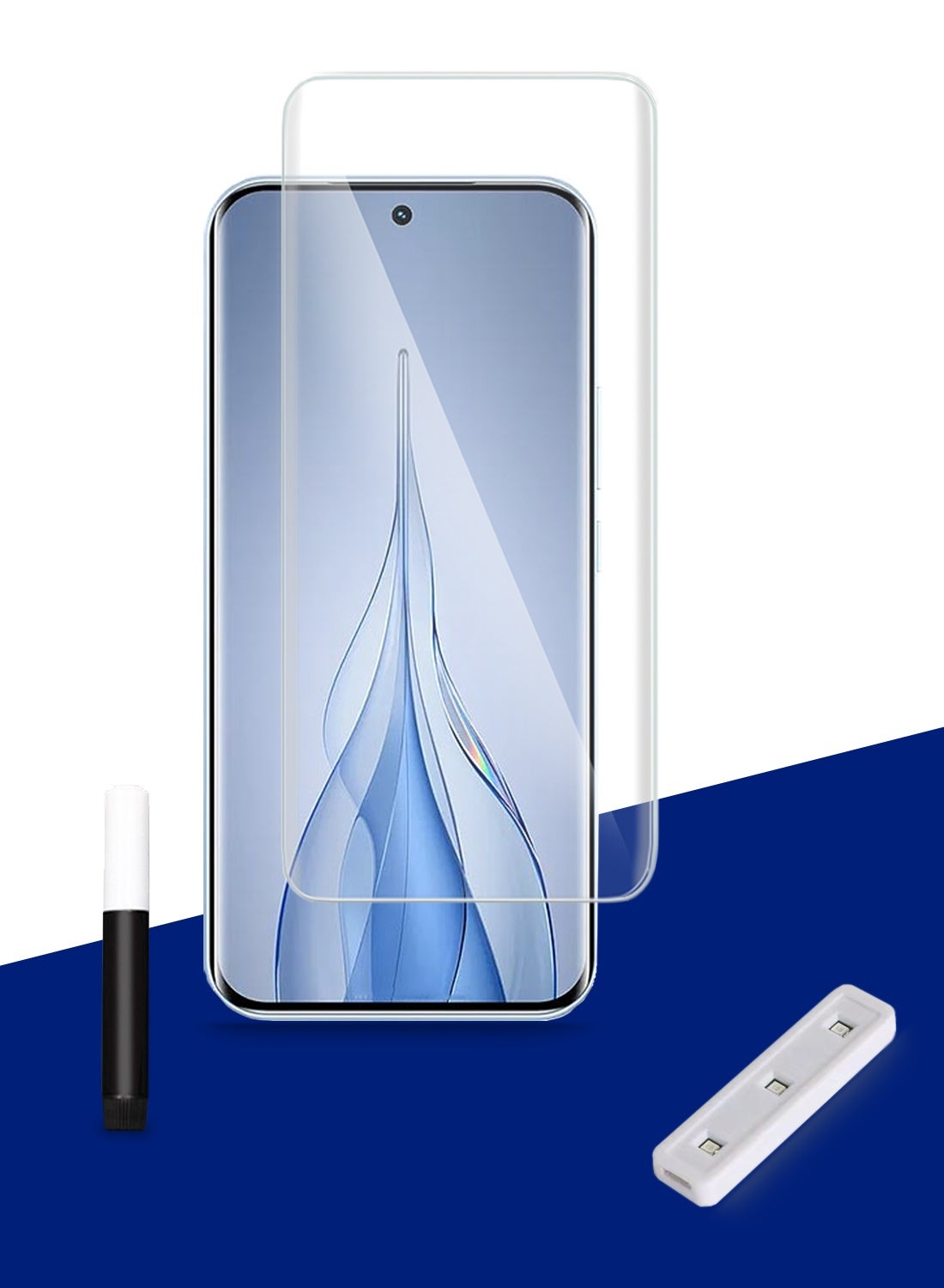 Tecno Pova Slim 5G 2025 Premium Curved Edges UV Full Glue Full Cover Tempered Glass Screen Protector (MSGUCN) - Clear