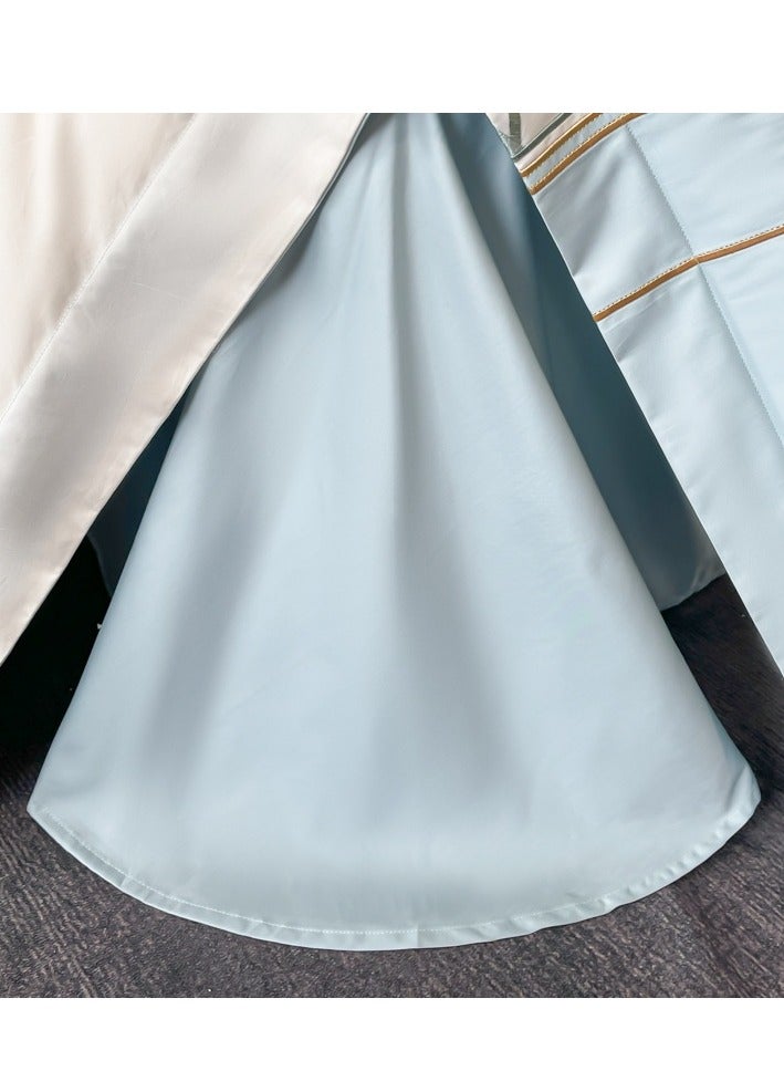 Fitted Sheet Style — French High-End 180 Thread Pure Cotton Embroidered Bedding Four Piece Set - Image 3