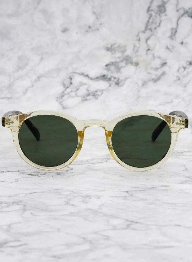  اكسبليست باوتس نظارات شمسية أنيقة للجنسين جيمس أصفر وسلحفاة - أخضر