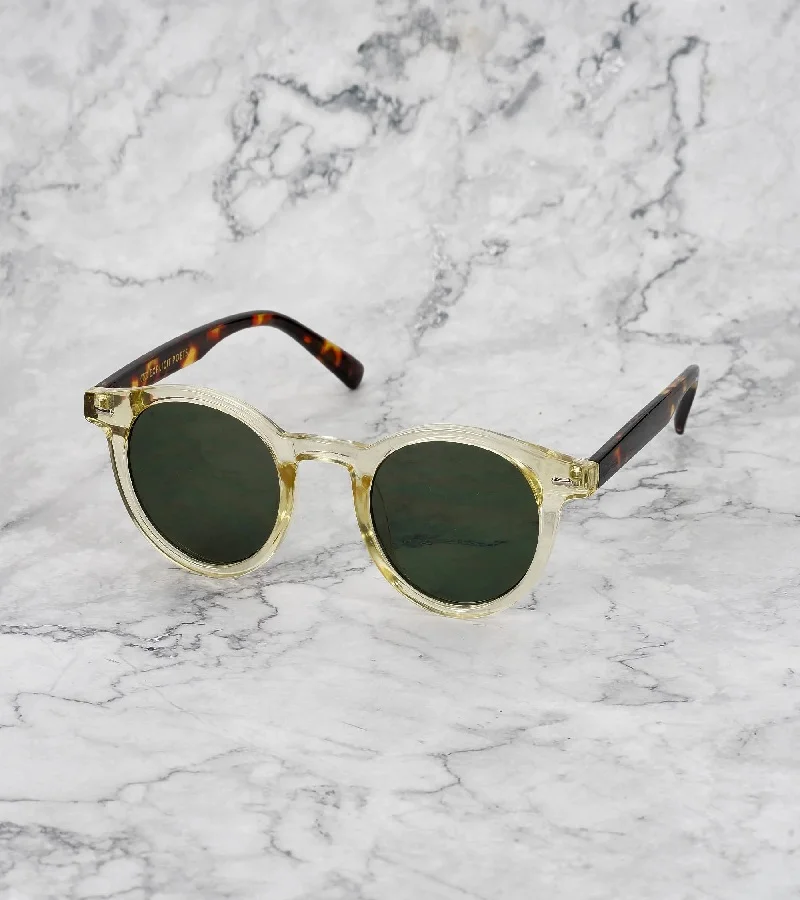  اكسبليست باوتس نظارات شمسية أنيقة للجنسين جيمس أصفر وسلحفاة - أخضر