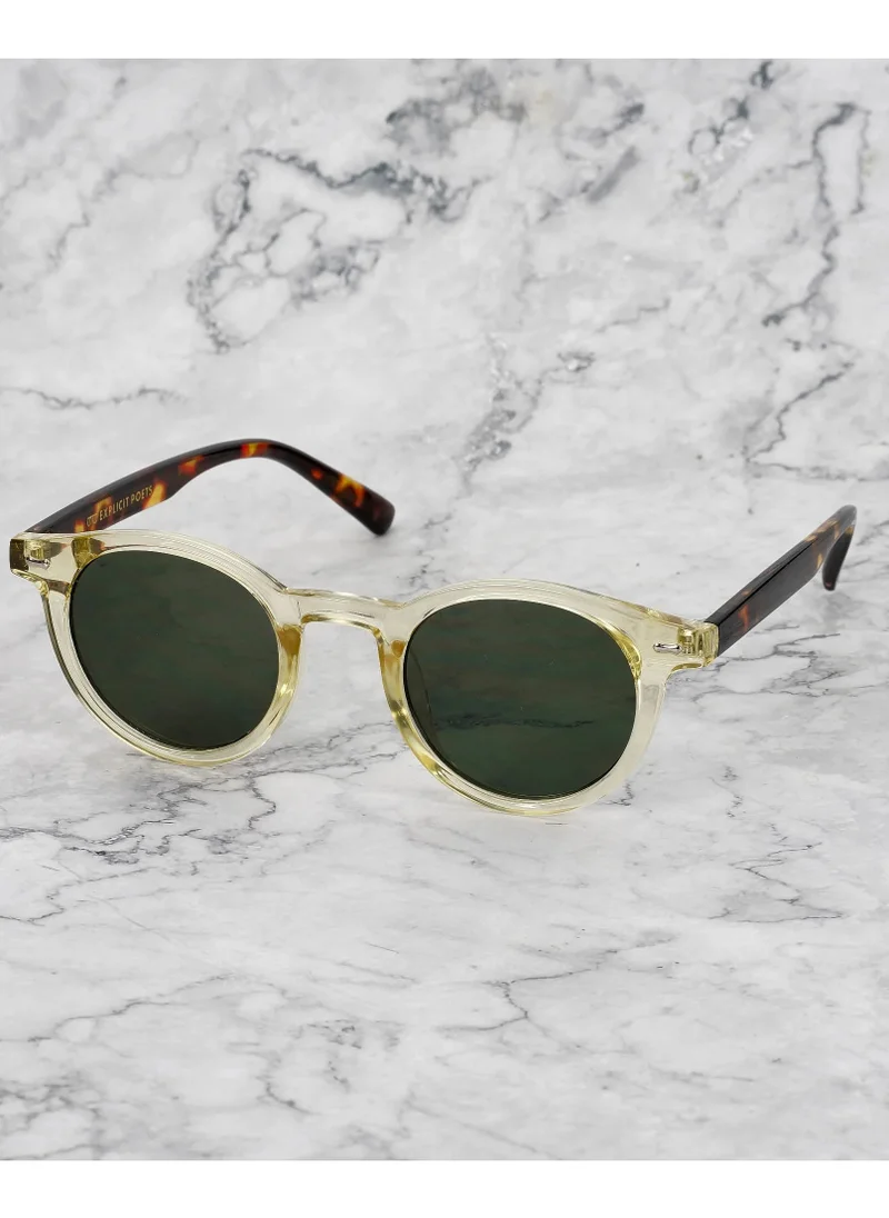 Explicit Poets Explicit Poets Unisex JAMES Yellow & Tortoise - Green Stylish Sunglasses, 4EP4