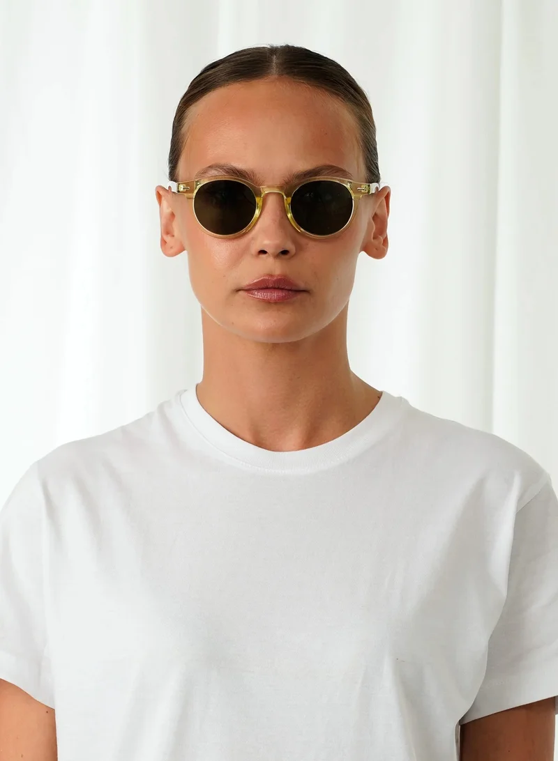 Explicit Poets Explicit Poets Unisex JAMES Yellow & Tortoise - Green Stylish Sunglasses, 4EP4