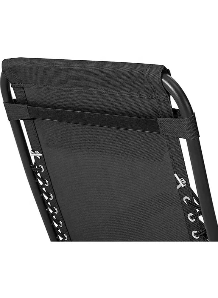 كينغ كامب كرسي استرخاء قابل للطي زيرو جرافيتي، وسادة استرخاء للفناء قابلة للتعديل بجانب حمام السباحة والفناء والشاطئ والتخييم في الهواء الطلق، سهل التخزين (أسود)، ستانلس ستيل - Image 4