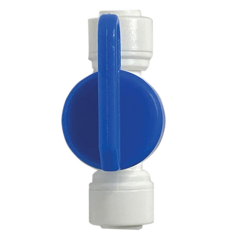 Filtration Warehouse Speed Fit 1/4 or 3/8 Inch Shut Off Valve, Push to Connect Plastic Plumbing Fitting, With Locking Clips, Filtration Warehouse, Compare to PPSV040808WP (1/4" One Pack) - Image 4