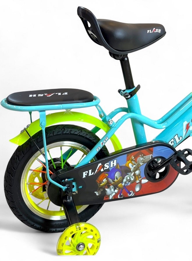 فلاش دراجة فلاش كيدز للأولاد ، اللون اصفر فسفوري، مقاس 16 من سن 5 سنوات ل8 سنوات - الوكيل الرسمي في مصر لشركة GTG TOYS - Image 4