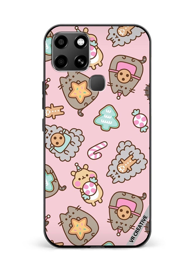 VR CREATIVE Protective Case Cover For Infinix Smart 6 Business Cat Design Multicolour - Image 1