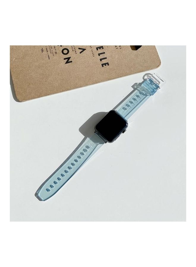 NIBEMINENT Ethnic Replacement Watchband For Apple Watch Series 1/2/3/4/5/6/7/SE 38/40/41mm Blue - Image 1