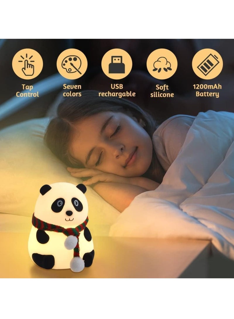 TIGER Panda Lamp with Color Changing Light – USB Rechargeable Night Light for Kids Rooms, Soft LED Glow, Perfect for Sleep, Nursery, and Child’s Bedroom Decor – Fun, Customizable Glow to Match Mood and Room Theme - Image 5