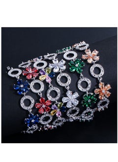 MissTiara Gold Plated with Sparkling Flower Shape AAA zircon Bracelet for Women Ideal For Wedding Prom Pageant and Party  - Image 3