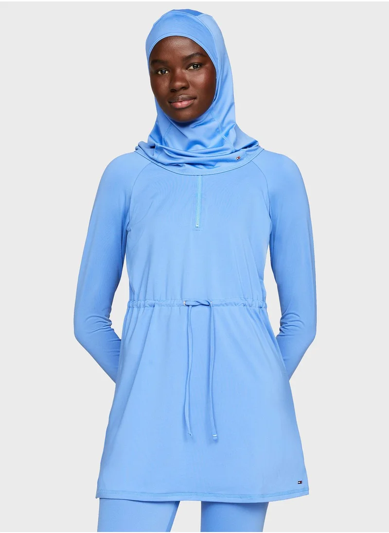TOMMY HILFIGER Long Sleeve Padded Swim Dress