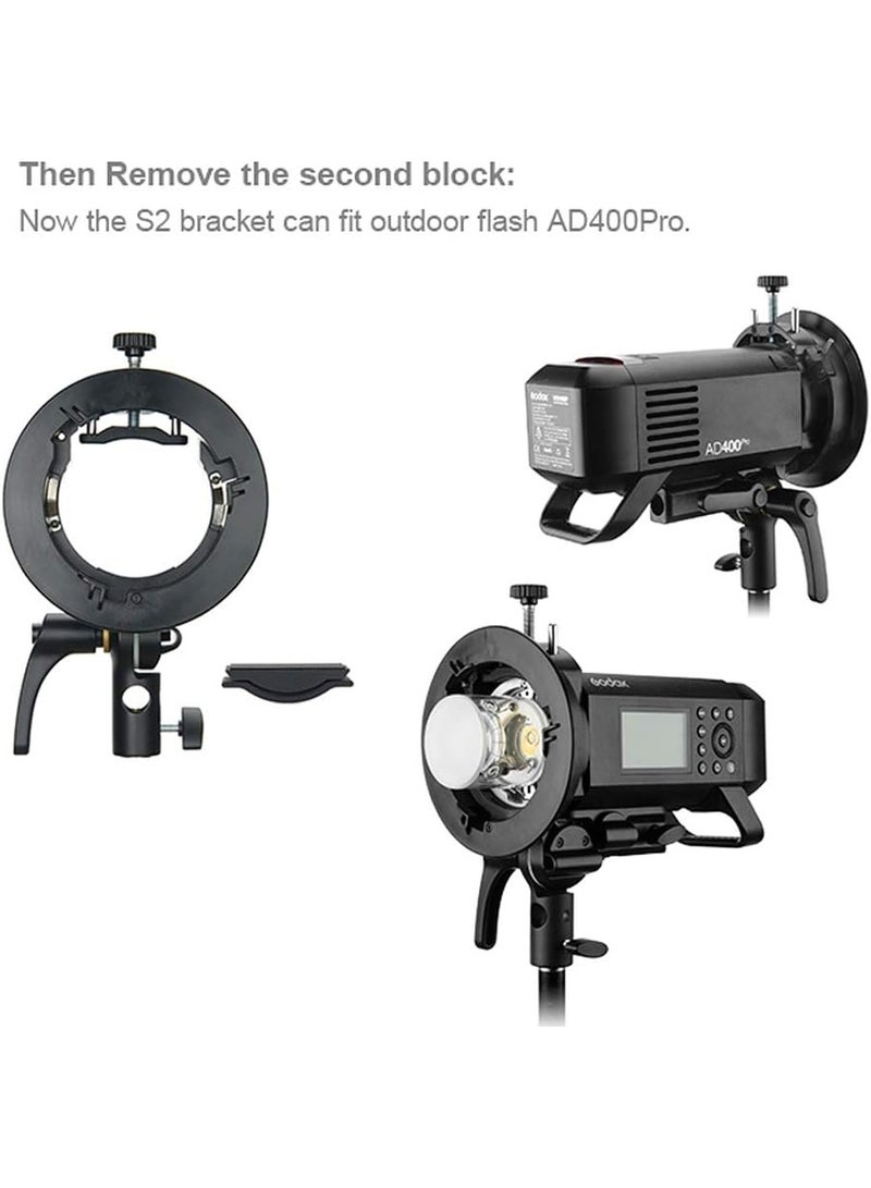 Godox Speedlite Bracket for V1, AD200, & AD400 Pro S2 – Adjustable Flash Mount Holder - Image 2