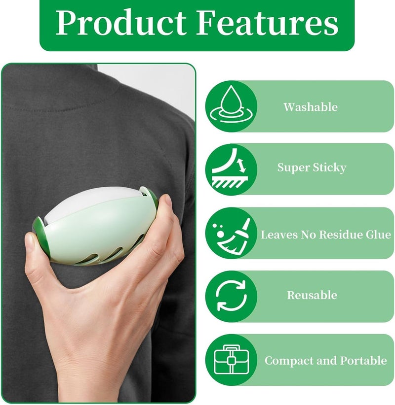 ZTOCOZ Reusable Lint Roller Ball, Mini Travel Size Lint Roller for Clothes, On The Go Lint Roller Ball, Small Portable Lint Ball Remover for Clothes and Pet Hair, Extra Sticky & Washable Gel - Image 4