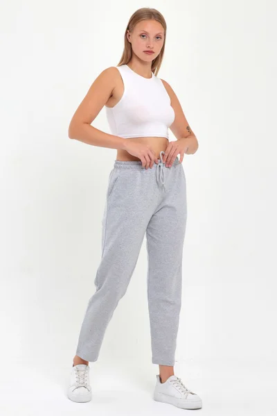 mmetalic Women's Grey Classic Pocket Sweatpants