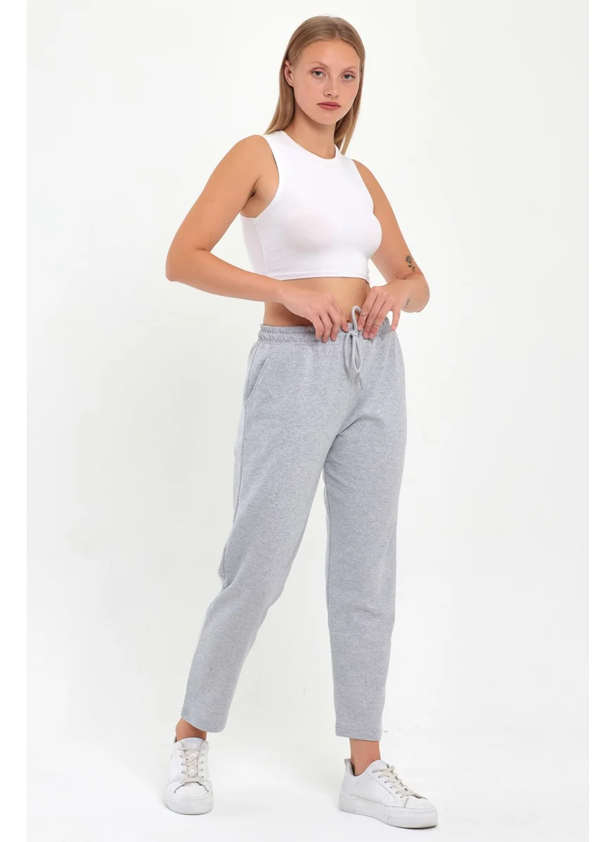 ميتاليك Women's Grey Classic Pocket Sweatpants