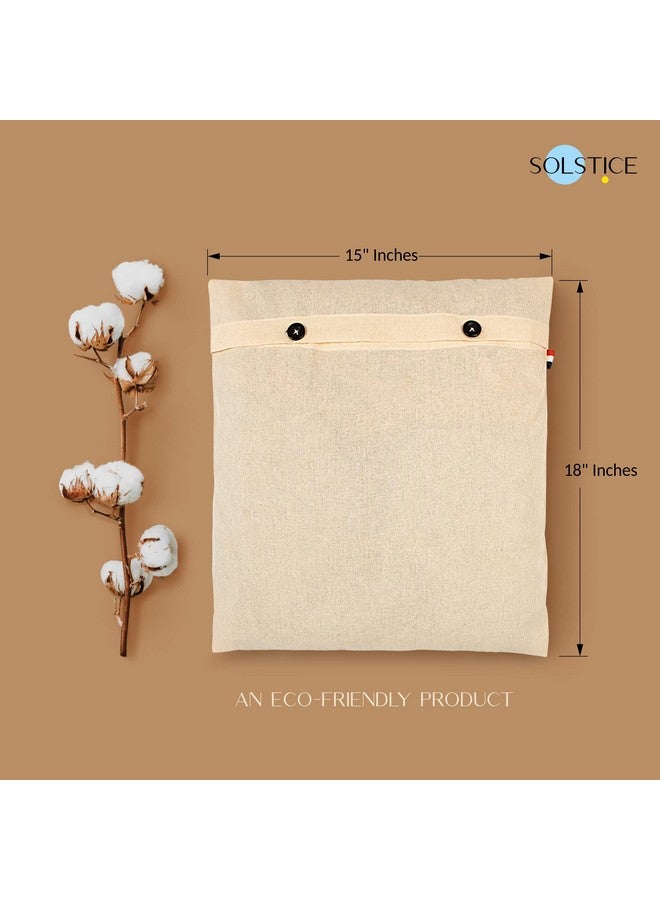 SOLSTICE Cotton Big Saree Covers/Bags For Storage Single (18 X 15 Inches) For Big Silk Sarees, Lehengas, Clothes- Set Of 6 (Plain), White - Image 2