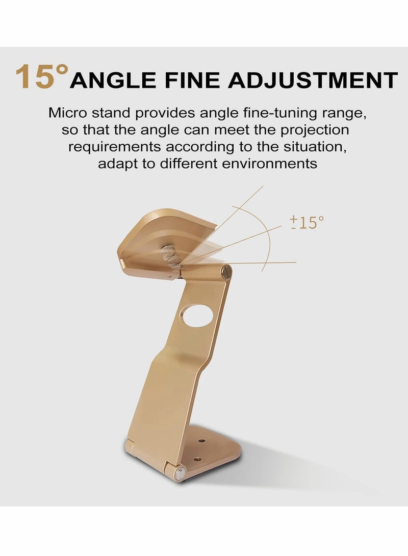 Captaintech Projector Mount, Mini Adjustable Projector Stand, Easy to Install and Remove, Portable Projector Ceiling Shelf, Compatible with All Mini projectors, Cameras, webcams with 1/4 Screw Head (Gold ) - Image 2