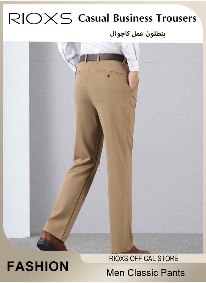 Men's Classic Fit Pants, Trendy Straight Leg Pants, Casual Business Trousers with Pockets, Comfortable Stylish Solid Trousers, Suitable for Leisure and Outdoor Activities - pzsku/Z7C2B6FA6E1D1ACA4DDBEZ/45/_/1736831741/c0badbf5-6618-4beb-a365-db4a2f6e9cbe