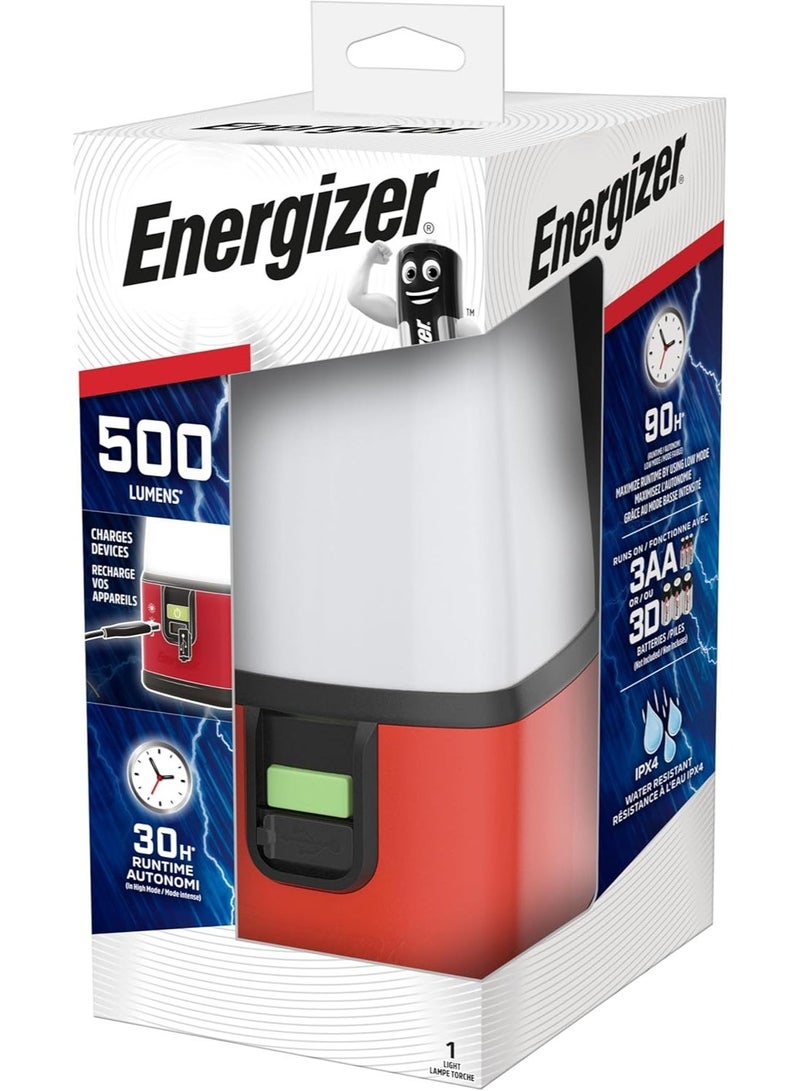 Energizer Weatheready 360 LED Lantern, Water Resistant, All-Around Illumination, Ideal Emergency or Area Lighting, High and Low Intensity Modes & Alkaline Power AA Batteries Pack of 4, Long-Lasting Reliable Power for Everyday Devices, Leak-Resistant Performance for Remote Controls, Toys, Flashlights and Household ElectronicsBundle - Image 2