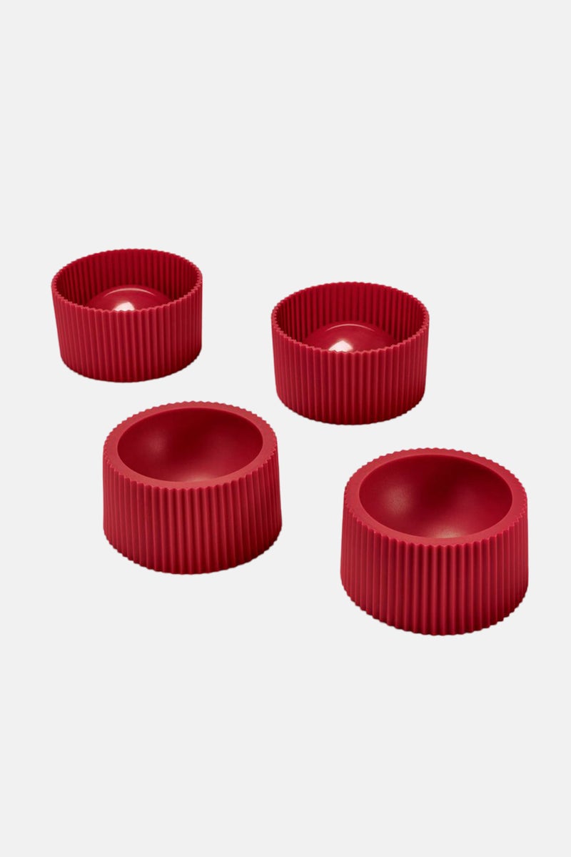 Tchibo 3 Pcs Silicone Dessert Molds, Dark Red - Image 2