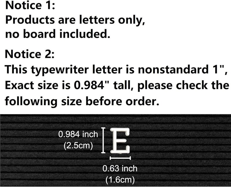 G GAMIT Felt Letter Board Letters Set - Pre-cut 418pcs Nonstandard 1inch White Typewriter Letters Only (No Board Included) - Image 2