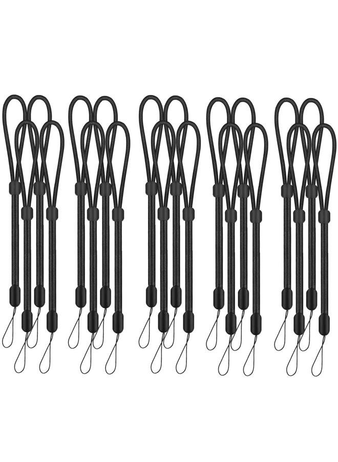 Hukado Adjustable Hand Wrist Straps Lanyard (10 Pack) 9.5 inches Nylon Lanyard with Movable Button for Phone Camera GoPro PSP Flashlight Keychains USB Flash Drives and More Device Black - Image 1