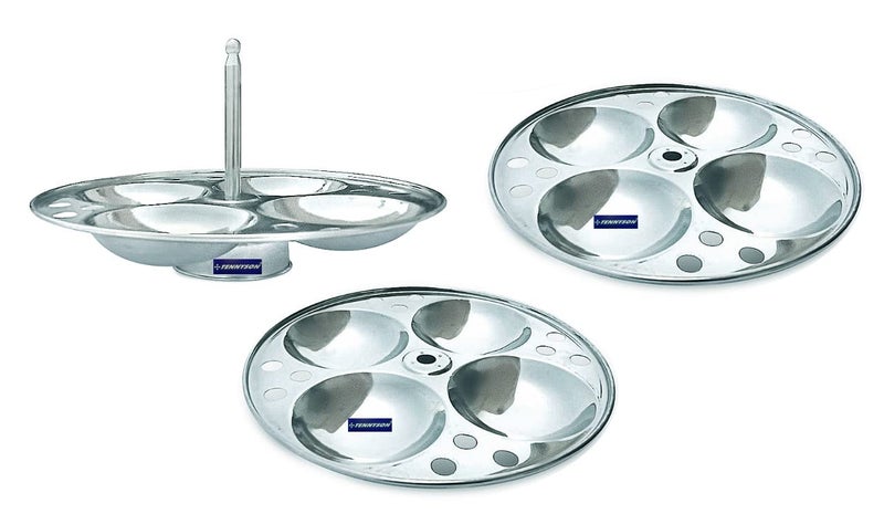 TENNYSON TENNYSON IDLI Maker Delight Special 3 Plates 12 Big IDLIES Thick Gauge Extra DEEP IDLY Plates - Image 4