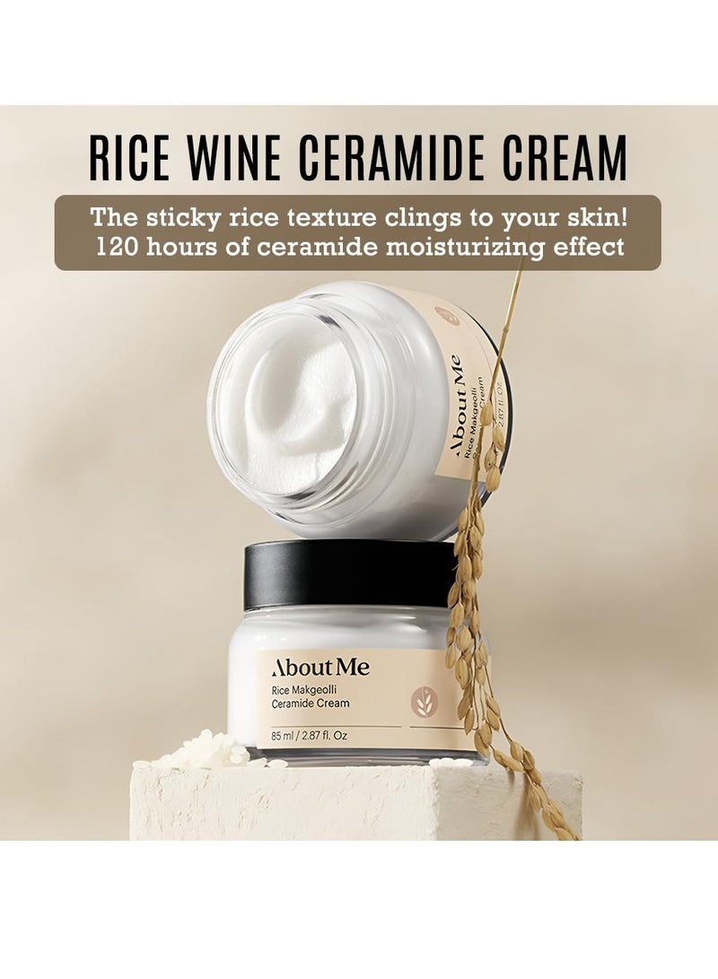 ABOUT ME About Me Rice Wine (Makgeolli) Ceramide Cream - Intensive Moisturizing Cream for Dry, Sensitive Skin (85ml) - Image 2