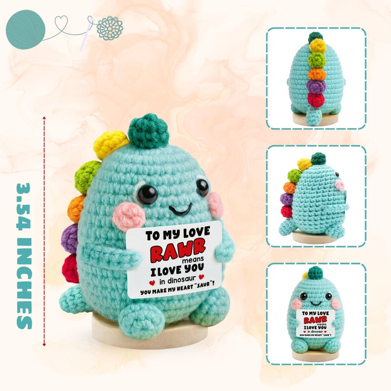 TEEBIM Gifts for Mom from Daughter, Son - Cute Valentines Day, Birthday, for Mom - Valentine for Mother - Emotional Inspirational Positive Support Peony Flower Crochet - Image 2