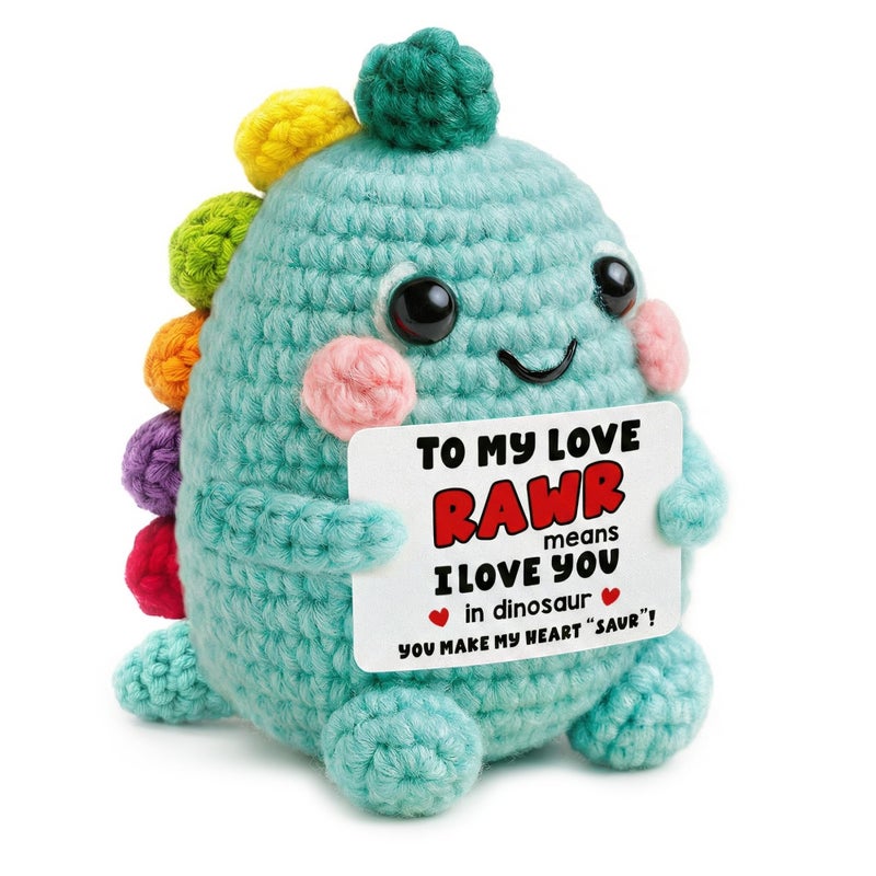 TEEBIM Gifts for Mom from Daughter, Son - Cute Valentines Day, Birthday, for Mom - Valentine for Mother - Emotional Inspirational Positive Support Peony Flower Crochet - Image 1