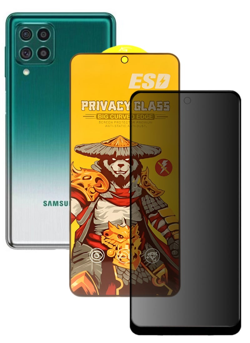 ESD Tempered Dustproof Privacy Glass Screen Protector Compatible For Samsung Galaxy F62 - Image 1