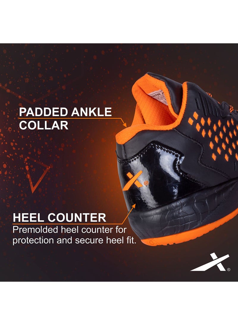 Vector X Cosmic Mens Basketball Shoes | Material: Faux Leather | For Men & Boys | Lightweight | Durable,Flexible & Comfortable | Non Slip | Breathable Mesh | Workout Shoes For Fitness - Image 4