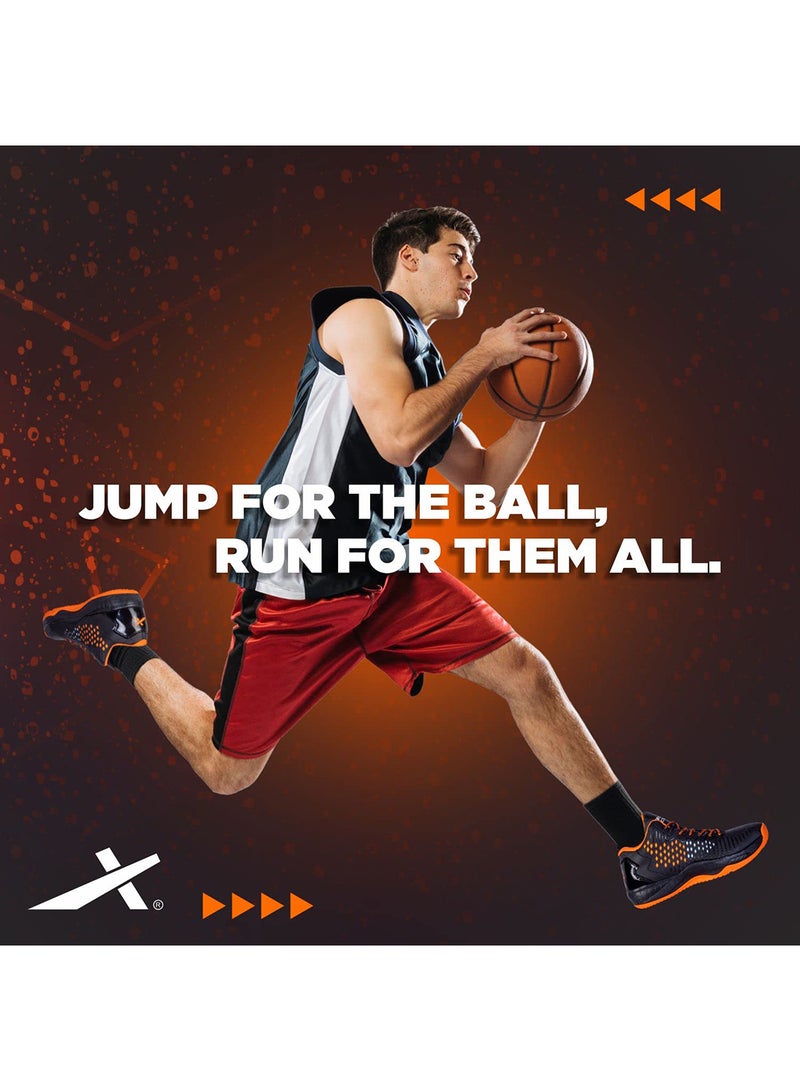 Vector X Cosmic Mens Basketball Shoes | Material: Faux Leather | For Men & Boys | Lightweight | Durable,Flexible & Comfortable | Non Slip | Breathable Mesh | Workout Shoes For Fitness - Image 5