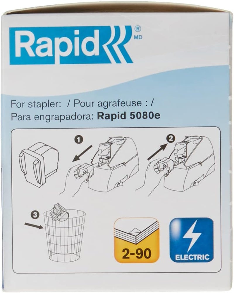 Rapid 5080e Electric Stapler Cartridge - 5000 Staples, Front Loading Replacement - Image 3