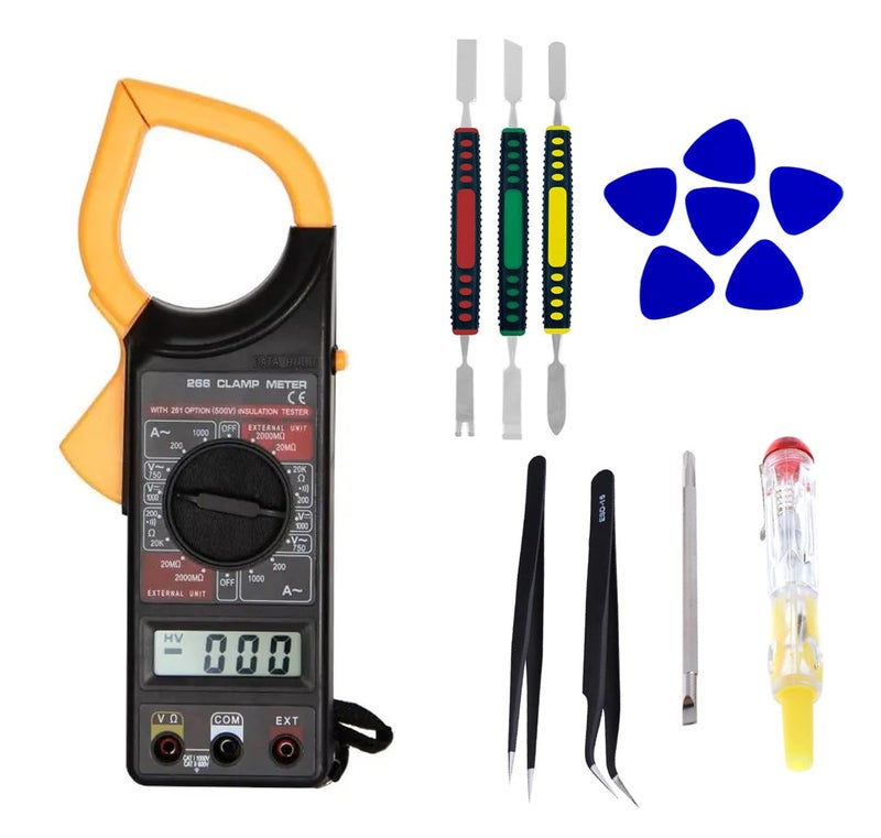CRAFTS HAVELI CRAFTS HAVELI Combo of Digital Meter DT266 3Pc Spudger Set 6pc Mobile Opener Anti Static Tweezer Tester  - Image 1
