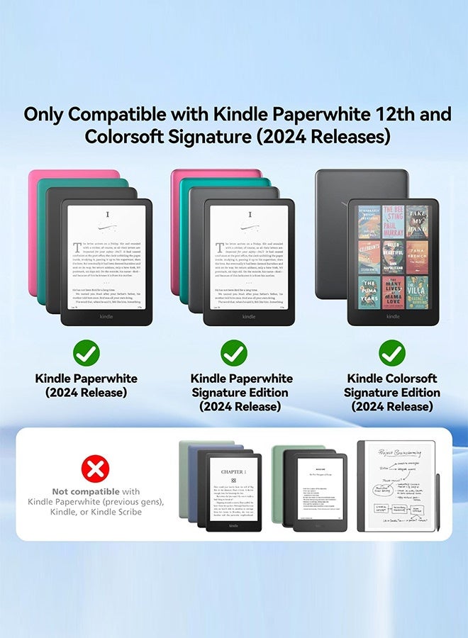 Tersely [2 Pack] Anti-Glare (Matte) Screen Protector for 7" Kindle Paperwhite 12th Gen 2024 or Kindle Paperwhite Signature Edition 7 inch 2024 Released, Premium PET Protective Film, Full-Coverage - Image 2