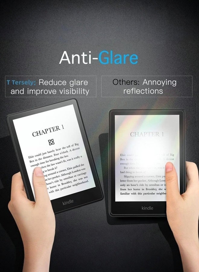Tersely [2 Pack] Anti-Glare (Matte) Screen Protector for 7" Kindle Paperwhite 12th Gen 2024 or Kindle Paperwhite Signature Edition 7 inch 2024 Released, Premium PET Protective Film, Full-Coverage - Image 4