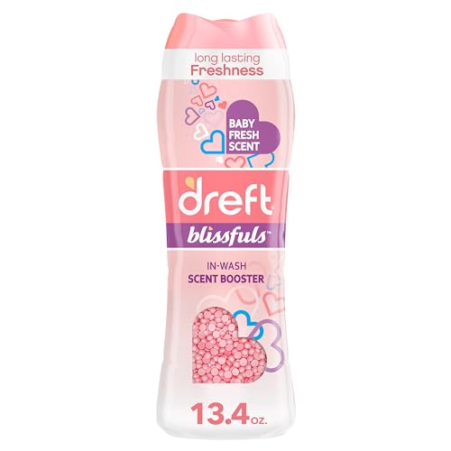 Dreft Blissfuls In-Wash Laundry Scent Booster Beads, Baby Fresh Scent, 13.4 oz - Image 1