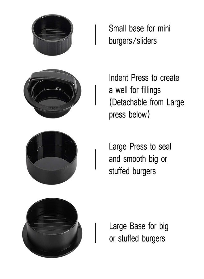 GPYG Burger Press Hamburger Patty Maker Slider Press Stuffed Burger Patty Press Regular Burger Patties Cookery Mold 3 in 1 Non Stick Kitchen Barbecue Tool - Image 5