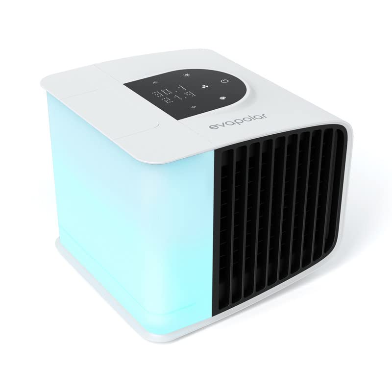 evapolar Cooling Fan for Desk and Camping  Portable Air Conditioners  Small Ice Fan for Tent  Mini Swamp Cooler  Evaporative Air Cooler Evasmart White 